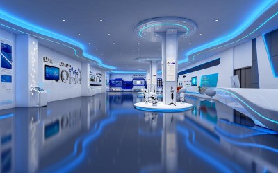 现代科技展厅3D模型下载